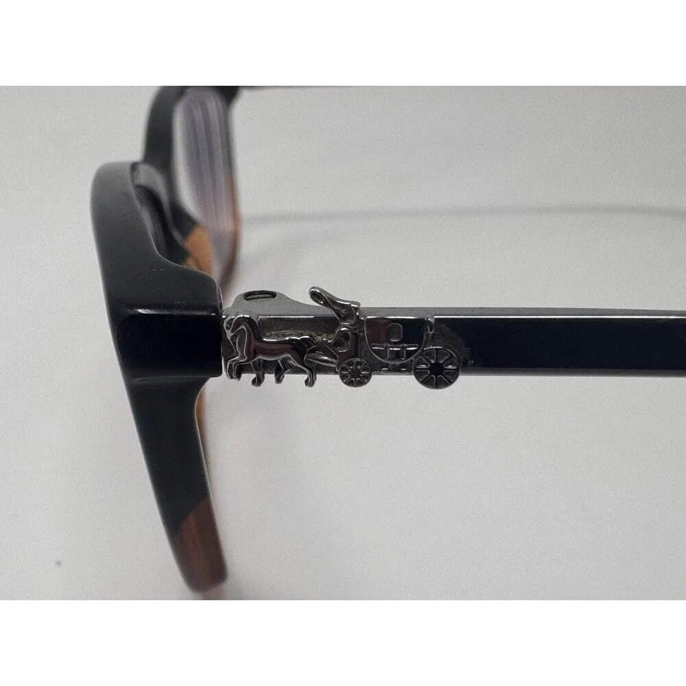 Coach Eyeglass Frames HC6107 52-17-140 Black Amber Glitter Gradient 5475